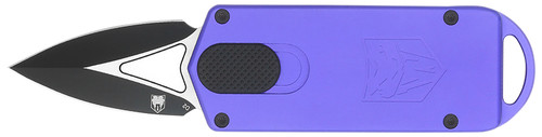 COBRA TEC KNIVES LLC CobraTec Knives CTASPPUR ASP  1.94" OTF Dagger Plain D2 Steel Blade, 3.31" Purple Aluminum Handle