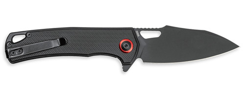 COBRA TEC KNIVES LLC CobraTec Knives CTWOLVERINEGRN Wolverine  3.13" OTF Drop Point Plain Black TiCN D2 Steel Blade, 4.25" Black Textured G10 Handle