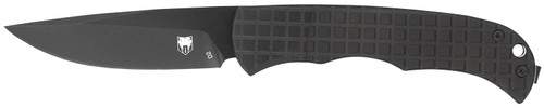 COBRA TEC KNIVES LLC CobraTec Knives CTCLNHRBLK Cyclone Hidden Release 3" Flip Open Plain Black TiCN D2 Steel Blade, 4" Black Aluminum Handle
