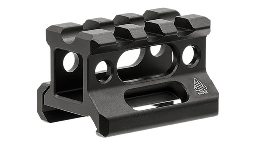 LEAPERS INC (UTG) Leapers MTRSX8S Picatinny Riser  Matte Black Anodized Aluminum Picatinny Mount