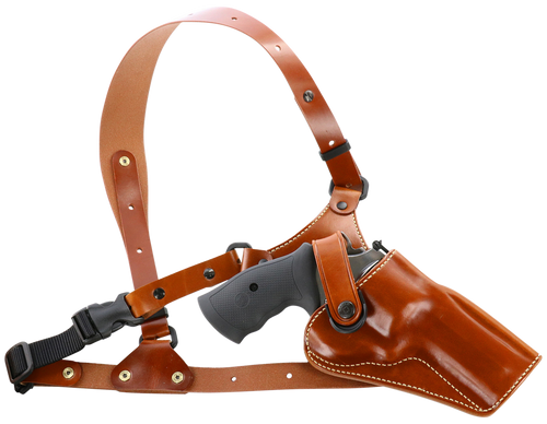 GALCO INTERNATIONAL Galco GA170 Great Alaskan Chest Holster Fits Chest Up To 54" Tan Leather Shoulder/Torso Strap Fits S&W X Frame 500 4" Right Hand