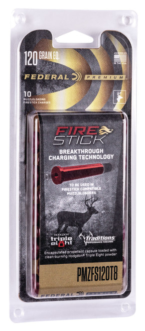 FEDERAL CARTRIDGE/KINETIC Federal PMZFS120T8 Premium Fire Stick 50Cal 120gr 10 Per Box/10 Case *For Traditions Nitro Only