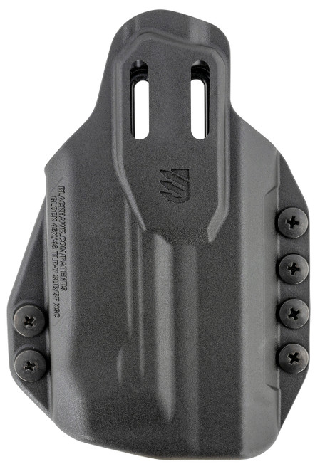 BLACKHAWK/REVELYST Blackhawk 416476BK Stache  IWB Size 76 Black Polymer Belt Clip Compatible w/Glock 43X/48 w/SureFire XSC Ambidextrous