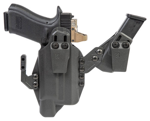 BLACKHAWK/REVELYST Blackhawk 416963BK Stache  IWB Size 63 Black Polymer Belt Clip Fits S&W M&P Shield w/Crimson Trace Laser Ambidextrous