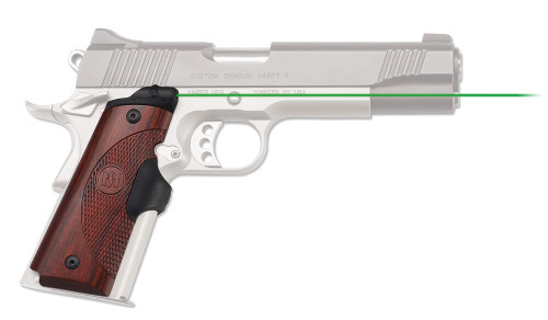 Crimson Trace LASERGRIP 1911 FULL SIZE WOOD LG-901G | GREEN LASER