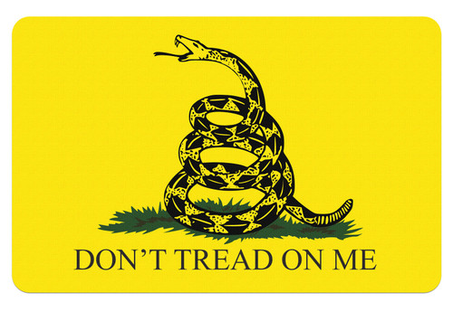 TEKMAT (GSM) TekMat TEKR17GADSDEN Gadsden Flag Cleaning Mat Black/Yellow Rubber 11"x17" Snake/"Don't Tread On Me"