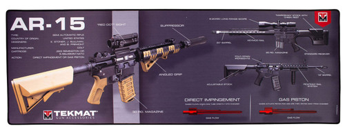 TEKMAT (GSM) TekMat TEKR44AR15WPD AR-15 Ultra 44 Cleaning Mat Multi-Color Rubber 15"x44" AR-15 Weapons Platform