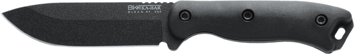 KA-BAR KNIVES INC Ka-Bar BK16 Becker  4.38" Fixed Drop Point Plain Black 1095 Cro-Van Blade, Black Ultramid Handle, Includes Sheath