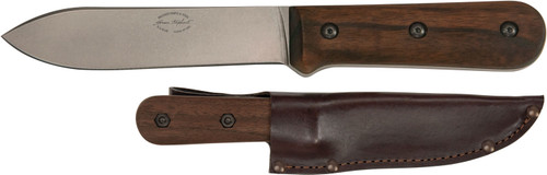 KA-BAR KNIVES INC Ka-Bar BK62 Becker Kephart 5.13" Fixed Drop Point Plain Satin Stonewashed 1095 Cro-Van Blade, Walnut Handle, Includes Sheath