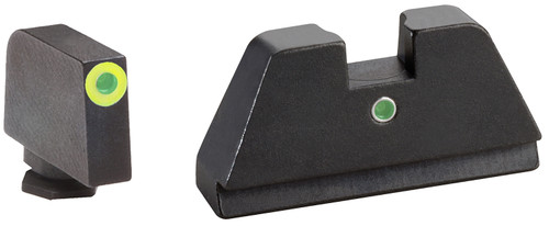 AMERIGLO LLC AmeriGlo GL391 Optic Compatible Sight Set for Glock  XL Tall Green Tritium LumiGreen Outline Front Sight-Green Tritium  Rear Sight