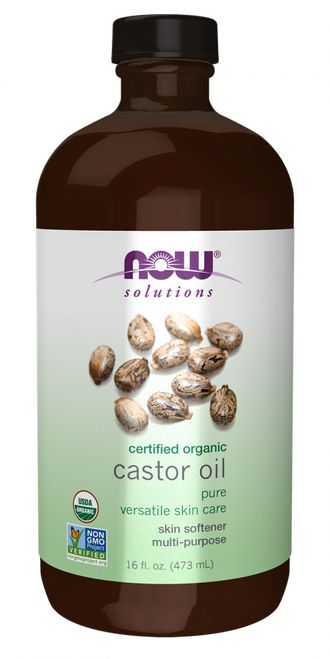 Castor Oil in Glass Bottle, Organic