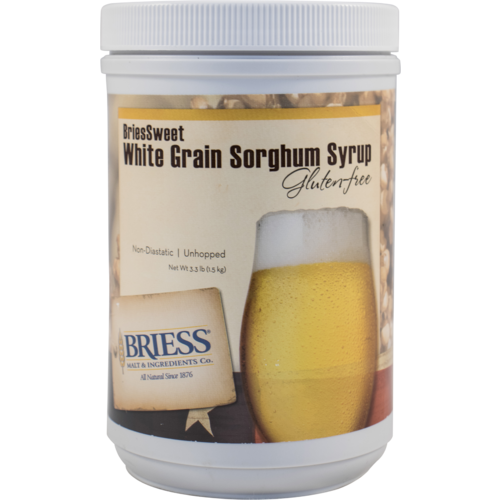 Briess CBW™ White Grain Sorghum Extract | LME Substitute | Gluten-Free | 3 SRM | 3.3 LB Canister