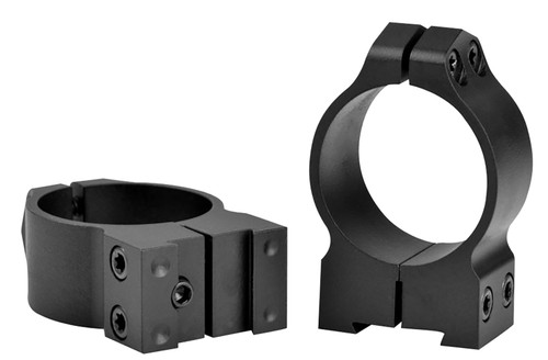 WARNE SCOPE MOUNTS Warne 14B1M Maxima  Matte Black Steel 30mm Tube Medium Vertical Split Dovetail, 0 MOA Fits CZ 527
