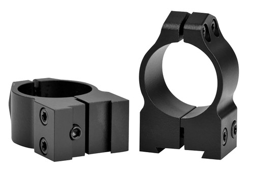 WARNE SCOPE MOUNTS Warne 1B1M Maxima  Matte Black Steel 1" Tube Medium Vertical Split Dovetail, 0 MOA Fits CZ 527