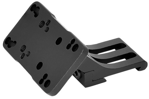WARNE SCOPE MOUNTS Warne 6110MR Red Dot Riser 45 Degree Offset Reflex Black Anodized Aluminum Fits Doctor/Sig Romeo3/Vortex Viper/Holosun, Right Hand