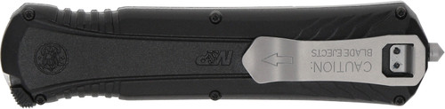 AOB/AMERICAN OUTDOOR BRND Smith & Wesson Knives 1181878 M&P  3.50" OTF Dagger Plain Satin AUS-8A SS Blade 5.16" Black