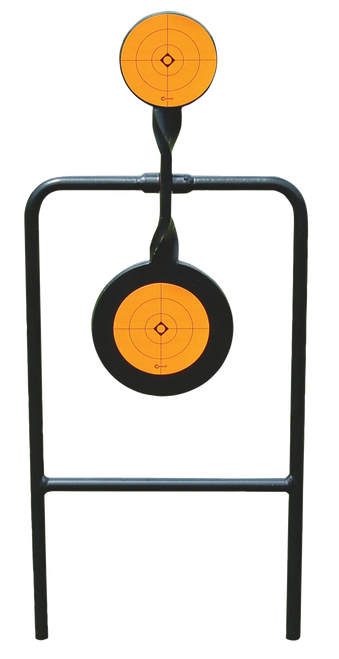 AOB/AMERICAN OUTDOOR BRND Caldwell 133565 Plink n Swing Double Spin Target Handgun Steel Black/Orange Impact Enhancement Motion 4.25"