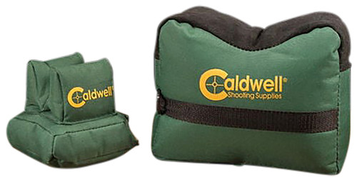 AOB/AMERICAN OUTDOOR BRND Caldwell 939333 DeadShot Shooting Bag Combo Prefilled Dark Green 600D Polyester Includes Front and Rear Bags