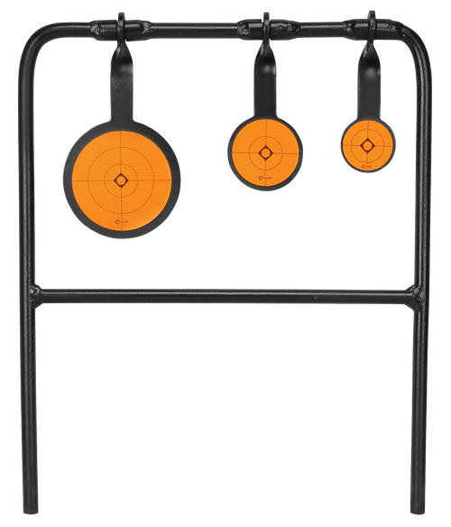 AOB/AMERICAN OUTDOOR BRND Caldwell 147072 Plink n Swing Triple Spin Target Rimfire Pistol/Rifle Steel Black/Orange Impact Enhancement Motion 1.75"/2.5"/3.5"