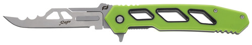 AOB/AMERICAN OUTDOOR BRND Schrade 1197646 Isolate Enrage 8 3" Scalpel Plain Satin 420A Steel Blade, Green Non-Slip Carbon Fiber Handle, Includes Blade Removal Tool/Case/Sheath/