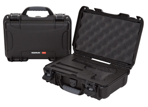 NANUK GEAR PROTECTION USA Nanuk 909CLASG1 909 Classic Gun Case Waterproof & Airline Approved Black Polyethylene w/ Closed-Cell Foam 11.44" L x 7" W x 3.68" H Interior Dimensions
