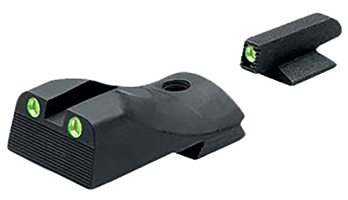 KIMBER MFG INC Kimber Mfg.,inc ML11212 1911 Slant Fixed Night Sight Set  Green/Tritium Black Outline Front Sight-Green/Tritium Black Outline Rear Sight