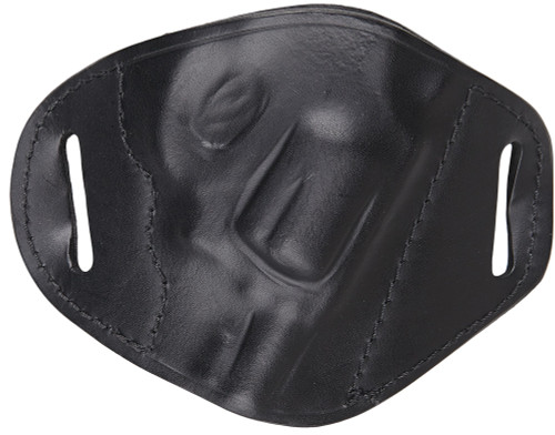 BULLDOG CASE COMPANY Bulldog MLBRS Molded  OWB Black Leather Belt Slide Fits S&W J Frame Fits 2-4" Barrel Right Hand