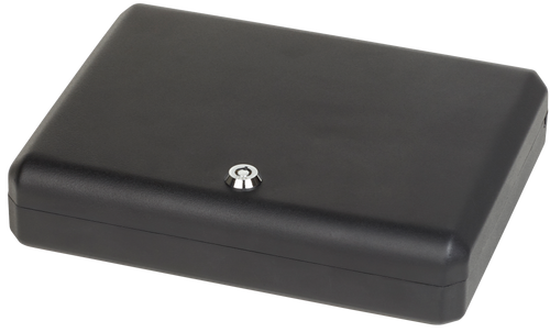 BULLDOG CASE COMPANY Bulldog BD1128 Pesonal Vault  Large Key Entry Black Steel Holds 1 Handgun 11" H x 8.50" W x 2.25" D