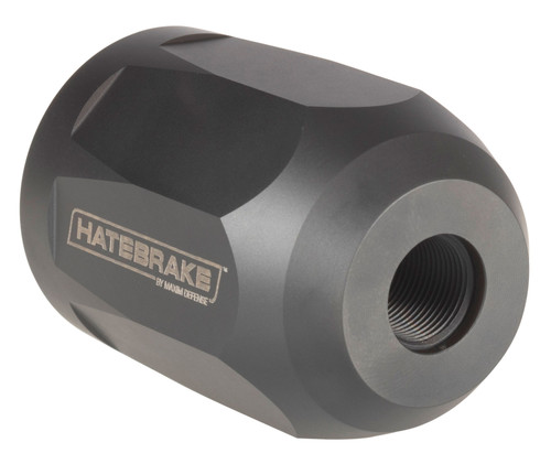 MAXIM DEFENSE INDUSTRIES Maxim Defense MXM47707 Hate Brake  Black DLC 17-4 Stainless Steel with 1/2"-28 tpi Threads, 2.40" OAL, 1.50" Diameter & Octagon Shape for 5.56x45mm NATO