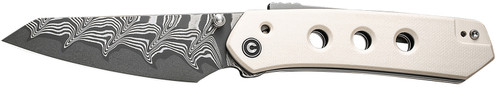 ALLEDGE INTERNATIONAL Civivi Knives C22036-DS1 Vision FG  3.54" Folding Reverse Tanto Plain Damascus Blade, Ivory G10 Handle