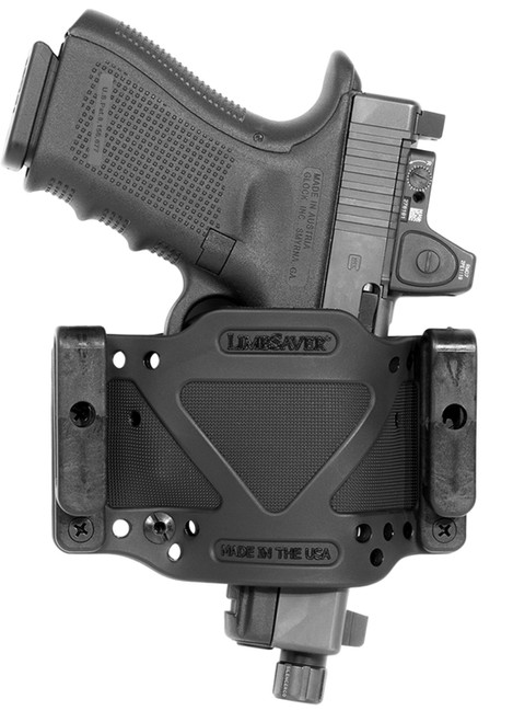 LIMBSAVER  (SIMS VIB.) Limbsaver 12507 CrossTech Compact Leather IWB/OWB Black Polymer Belt Clip Ambidextrous