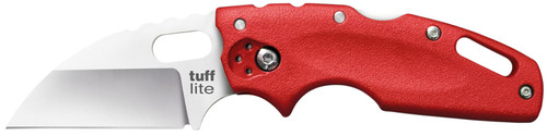 COLD STEEL (GSM) Cold Steel CS20LTR Tuff Lite  2.50" Folding Clip Point Plain AUS-8A SS Blade/Red Griv-Ex Handle Includes Pocket Clip