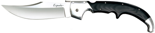 COLD STEEL (GSM) Cold Steel CS62MA Espada  XL 7.50" Folding Clip Point Plain S35VN SS Blade/9.25" Black w/Polished Bolsters G10 Handle Includes Belt Clip