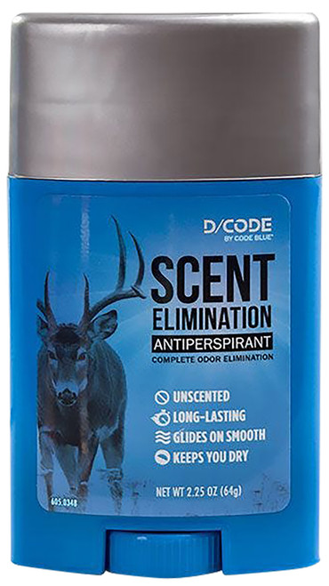 MOULTRIE FEEDERS Code Blue OA1317 Scent Elimination Antiperspirant Unscented 2.25 oz Stick