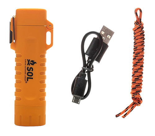 ADVENTURE MEDICAL KITS Survive Outdoors Longer 01401243 Fire Lite Fuel Free Lighter Orange Plastic Includes USB Cable/Lanyard