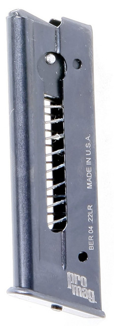 PRO MAG INDUSTRIES INC ProMag BER04 Standard  7rd 22 LR Fits Beretta 21A Bobcat Black Steel