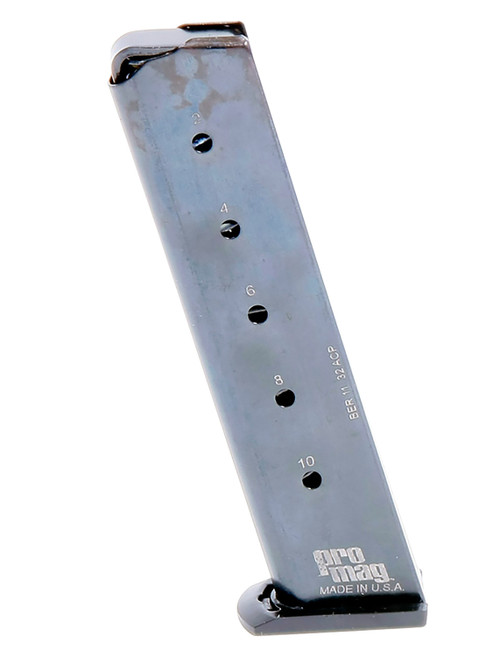 PRO MAG INDUSTRIES INC ProMag BER11   10rd 32 ACP Fits Beretta 3032 Tomcat Silver Steel