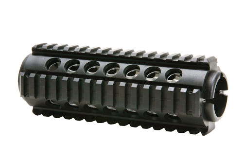 PRO MAG INDUSTRIES INC ProMag PM242 Quad Rail Handguard 2-Piece Polymer w/Aluminum Heat Shield Insert Black AR-15 Carbine