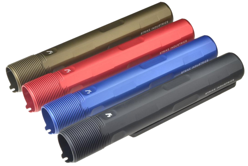 STRIKE INDUSTRIES Strike ARARET7RED Advanced Receiver Extension  AR-15, AR-10 Red Anodized Aluminum