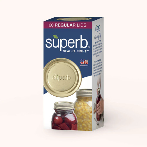 Superb |Regular Mouth Mason Jar Canning Lids | 60 Pack
