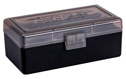 BERRYS MANUFACTURING INC Berry's 92948 Ammo Box  38Special/357Mag Smoke/Black Polypropylene 50rd