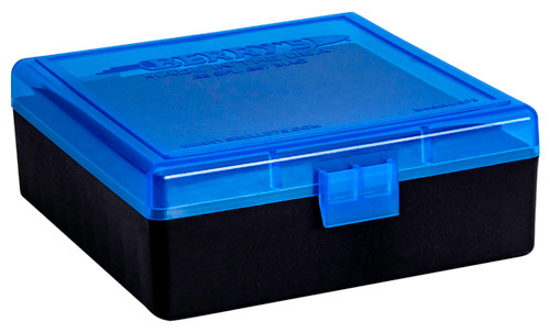 BERRYS MANUFACTURING INC Berry's 95182 Ammo Box  38Special/357Mag Blue/Black Polypropylene 100rd