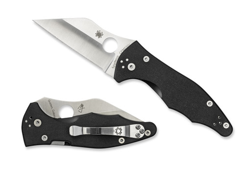 SPYDERCO INC (SKA) Spyderco C85GP2 Yojimbo 2  3.20" Folding Wharncliffe Plain Satin CPM S30V SS Blade/ Black Textured G10 Handle Includes Pocket Clip