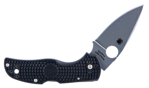 SPYDERCO INC (SKA) Spyderco C41PBK5 Native 5 Lightweight 2.95" Folding Spear Point Plain CPM S35VN SS Blade Black Bi-Directional Texturing FRN Handle Includes Pocket Clip
