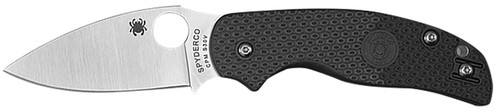 SPYDERCO INC (SKA) Spyderco C123PBK Sage 5 Lightweight Alzheimer's 3" Folding Plain Satin CPM S30V SS Blade, Black Textured FRN Handle