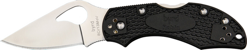 SPYDERCO INC (SKA) Spyderco BY10PBK2 Byrd Robin 2 Lightweight 2.43" Folding Drop Point Plain 8Cr13MoV SS Blade Black Bi-Directional Texturing FRN Handle Includes Pocket Clip