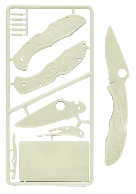 SPYDERCO INC (SKA) Spyderco PLKIT1 Delica 4 Plastic Kit For Children Ages 7+ Glow-In-The-Dark Plastic