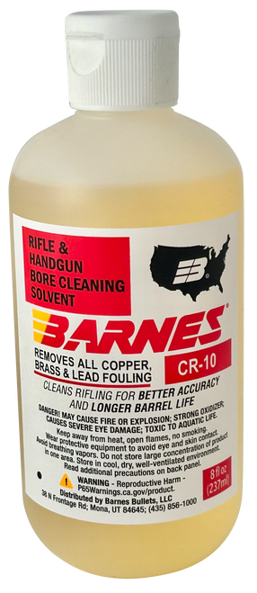 BARNES BULLETS/BULLSEYE Barnes Bullets 30755 CR-10 Bore Cleaner 8 oz Squeeze Bottle