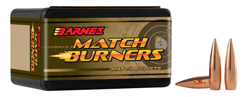 BARNES BULLETS/BULLSEYE Barnes Bullets 30164 Match Burners  22Cal 85gr Match Burners Boat Tail 100/Box