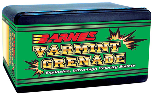 BARNES BULLETS/BULLSEYE Barnes Bullets 30198 Varmint Grenade Ultra High Velocity 223Rem 50gr Flat Base Hollow Point 100/Box